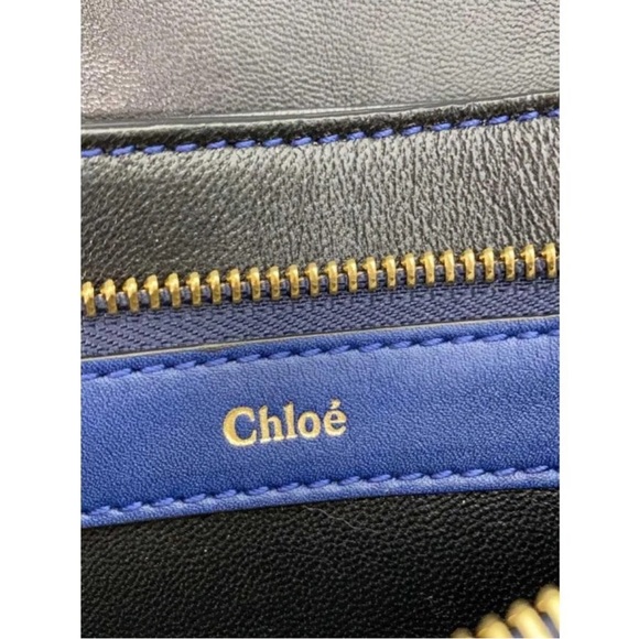 Chloe Black and Navy Shoulder Bag - Picture 5 of 8